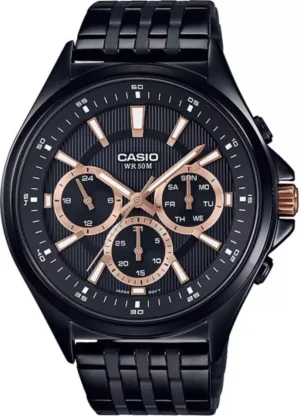 ENTICER MEN MTP-E303B-1A2VDF - A1564 : Black Multi-Dial - Men's Watch